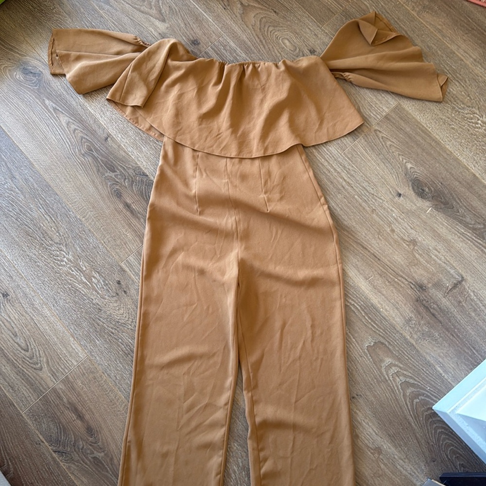 Alpha & Omega off-the-shoulder jumpsuit